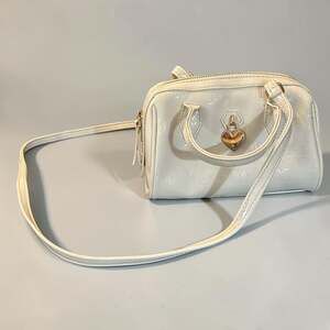 Juicy Couture Cream Mini Speedy Satchel Crossbody Bag